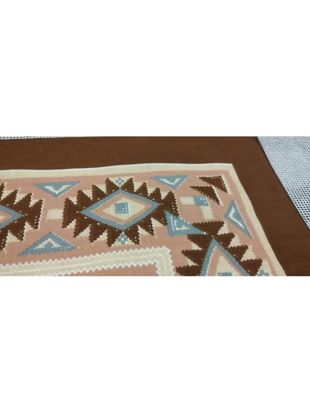 Southwest American Vintage Bandana Brown Scarf Western POLY COTTON RN #14193 21